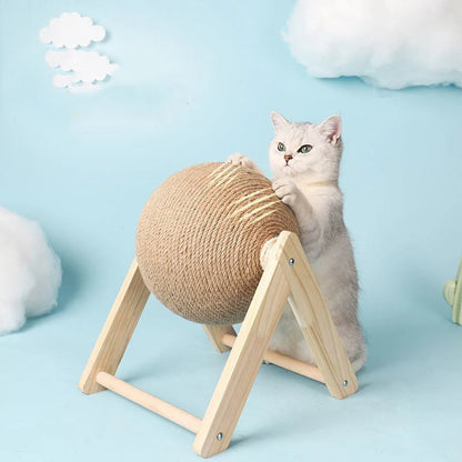 Cat Scratching Ball Toy Kitten Sisal Rope Ball Board Grinding Paws Toys Cats Scratcher Wear-resistant Pet Furniture supplies PawsnHeart