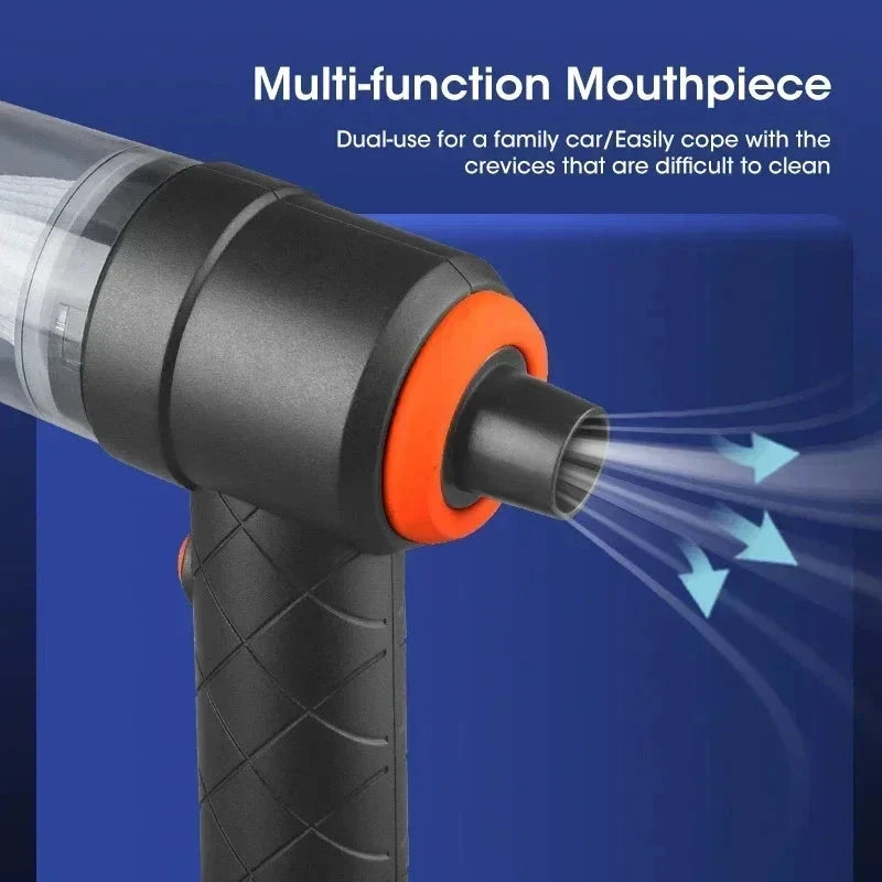 Cordless Car Vacuum Cleaner - Handheld High-Power Suction for Auto & Home, Portable Mini Vacuum with Strong Blowing Function PawsnHeart