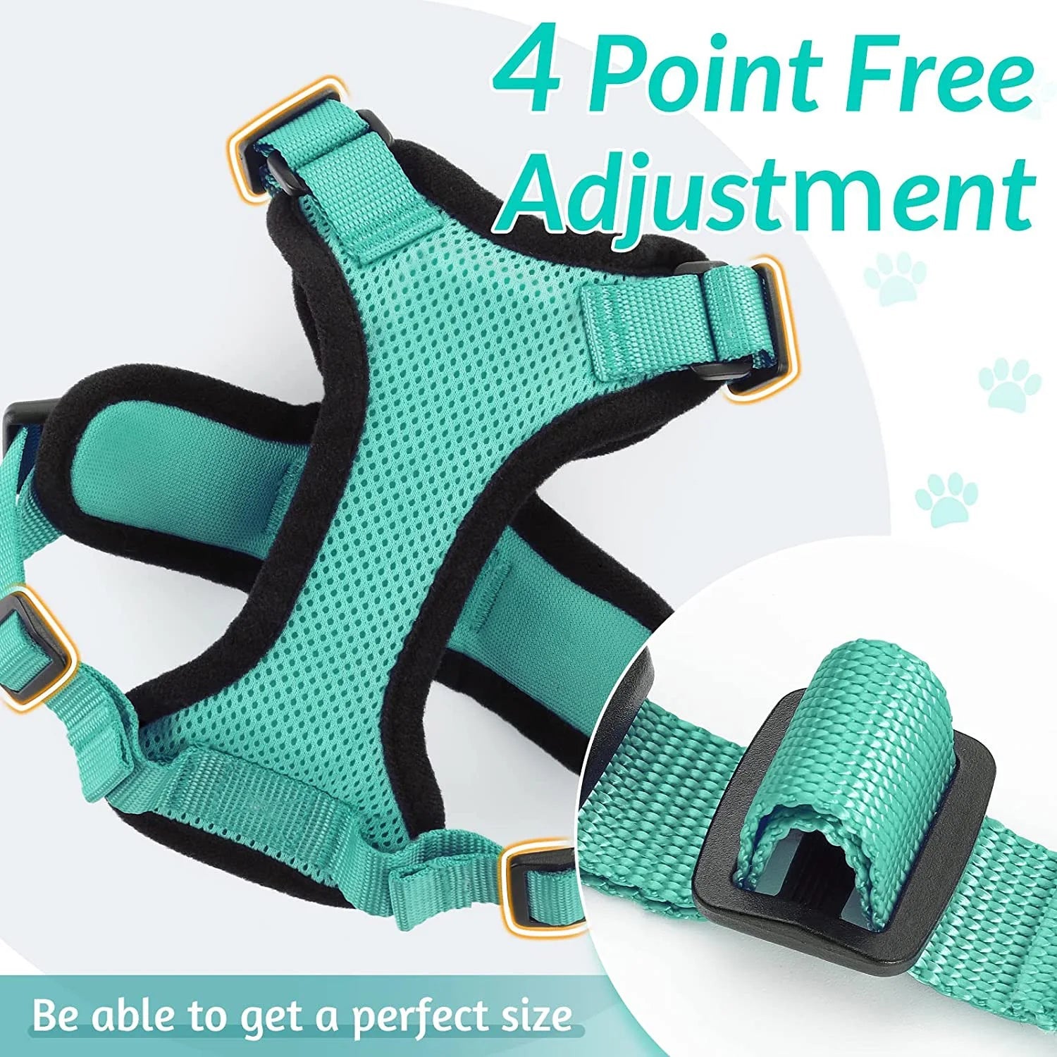 Cat Harness and Leash for Walking – Escape Proof, Soft &amp; Adjustable Vest Harnesses PawsnHeart