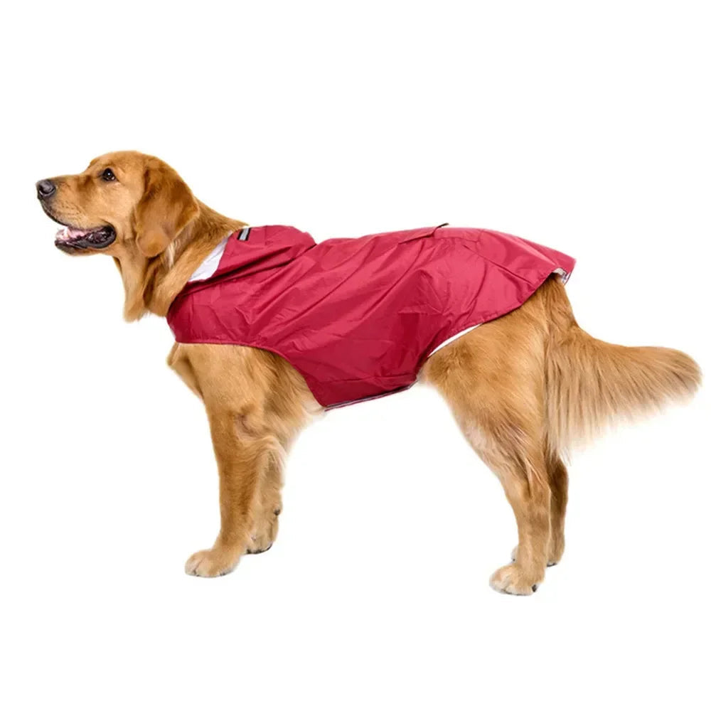 9 Sizes Dog Raincoat Small Medium Large Dogs Waterproof Hooded Jacket Rain Clothes with Reflective Stripe Outdoor Accessories PawsnHeart