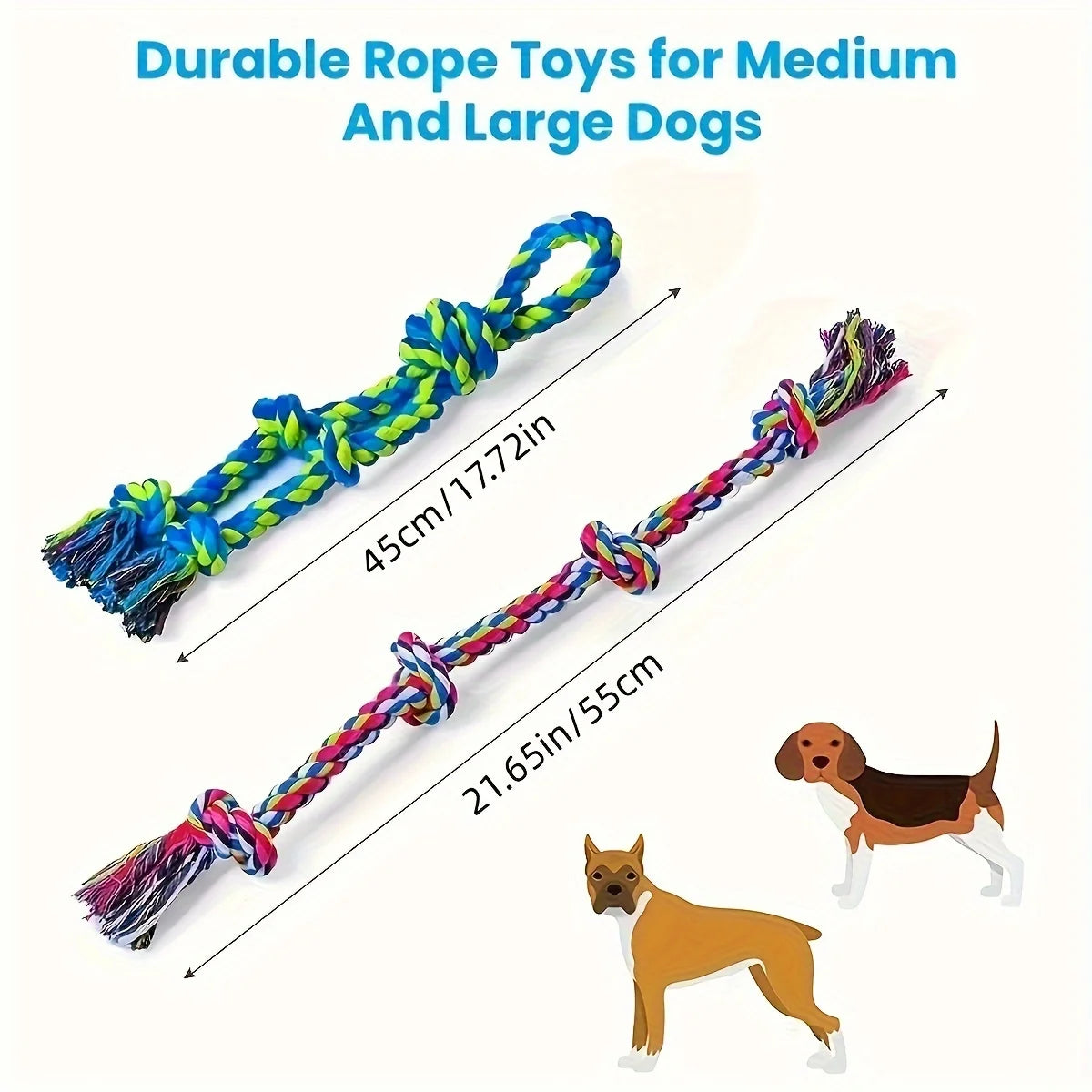 Knot Dog Toys Indestructible Durable Dog Chew Toys Tug Of War Interactive Toys Suitable For Medium And Large Dogs Pet Supplies PawsMagics