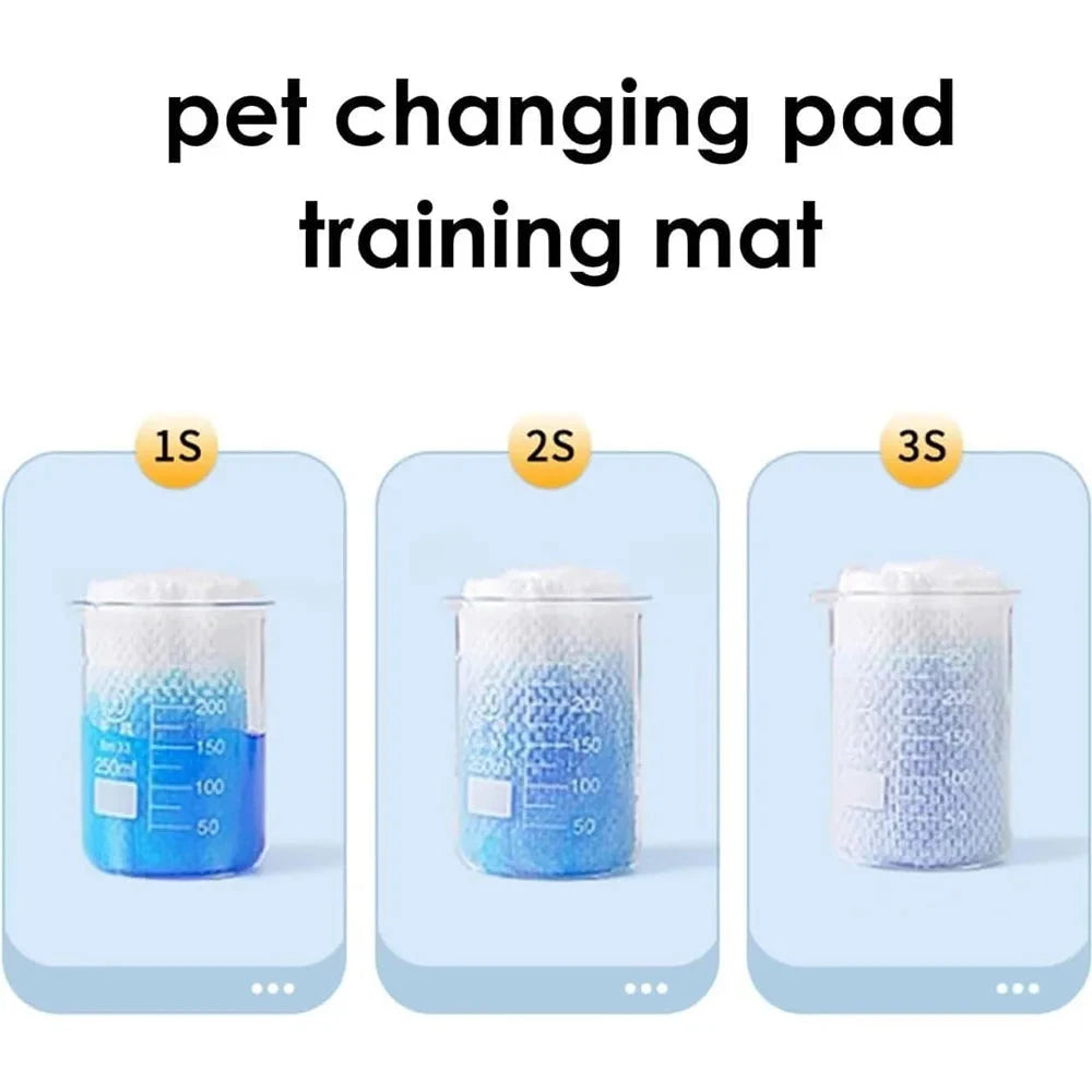 100PCS/Bag Dog Urine Absorbing Paper Pet Absorbent Paper Pet Diaper Urine Pad Quick Dry Wipe Urine Absorbent Paper Pet Supplies PawsnHeart