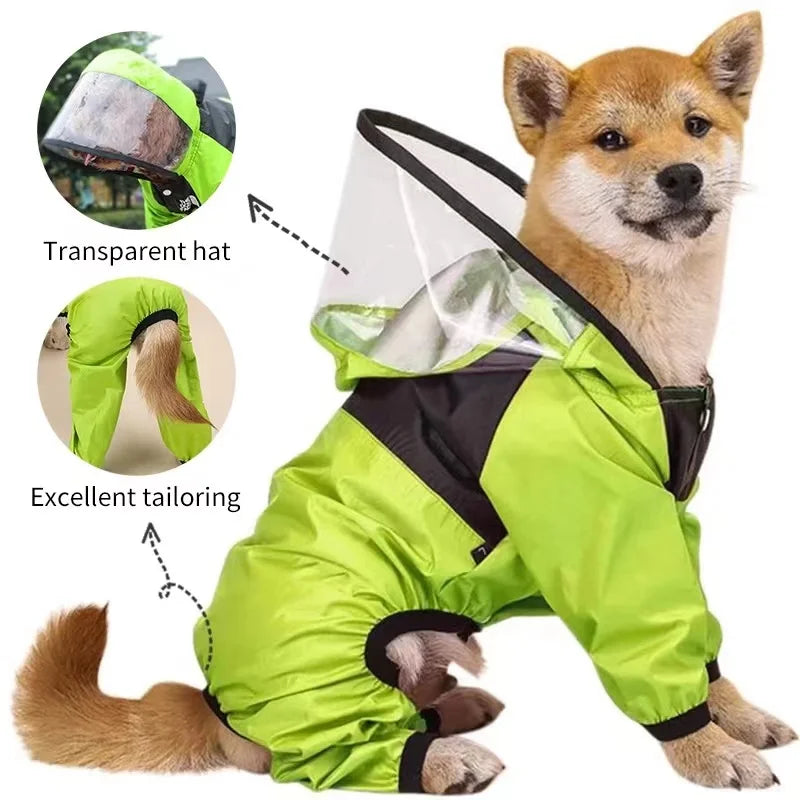 Pet Dog Raincoat The Dog Face Pet Clothes Jumpsuit Waterproof Dog Jacket Dogs Water Resistant Clothes for Dogs Pet Coat PawsnHeart