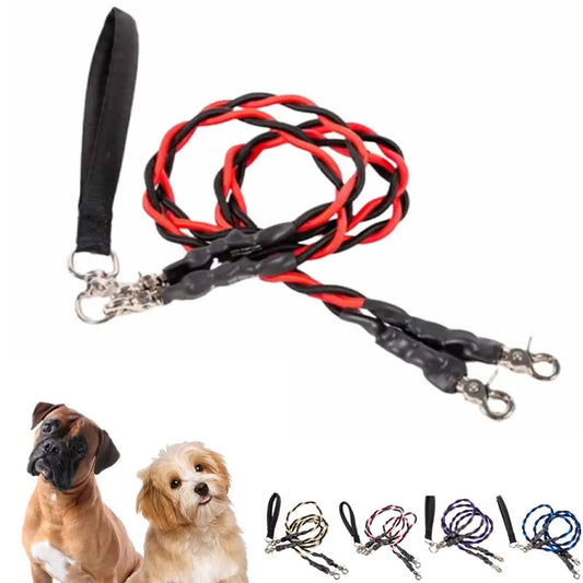 New Tangle-Free Swivel Double Bungee Leash Shock Absorbing Comfortable Dog Leashes Retractable Dog Rope Pet Accessories PawsnHeart