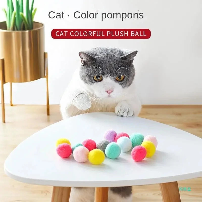 Cat Toys Interactive Launch Training Toy For Pet Kitten Creative Mini Shooting Gun Games Stretch Plush Ball Toys Pet Supplies PawsMagics