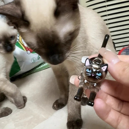 New Cute Cat Hair Storage Box Keychains Bag Hanging Pendant Pet Hair Fur Transparent Creative Souvenir Pet Memorial Ideal Gifts PawsnHeart