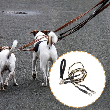 New Tangle-Free Swivel Double Bungee Leash Shock Absorbing Comfortable Dog Leashes Retractable Dog Rope Pet Accessories PawsnHeart