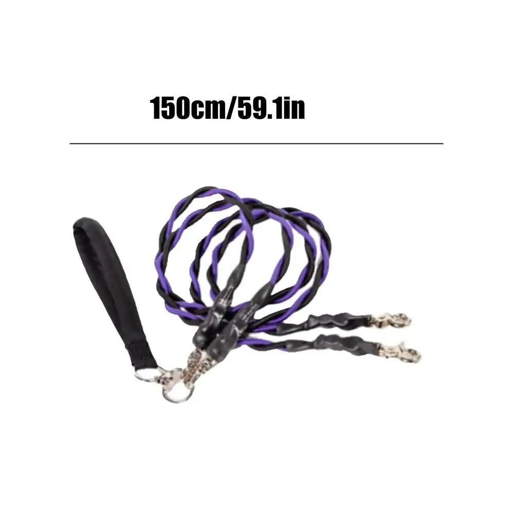New Tangle-Free Swivel Double Bungee Leash Shock Absorbing Comfortable Dog Leashes Retractable Dog Rope Pet Accessories PawsnHeart