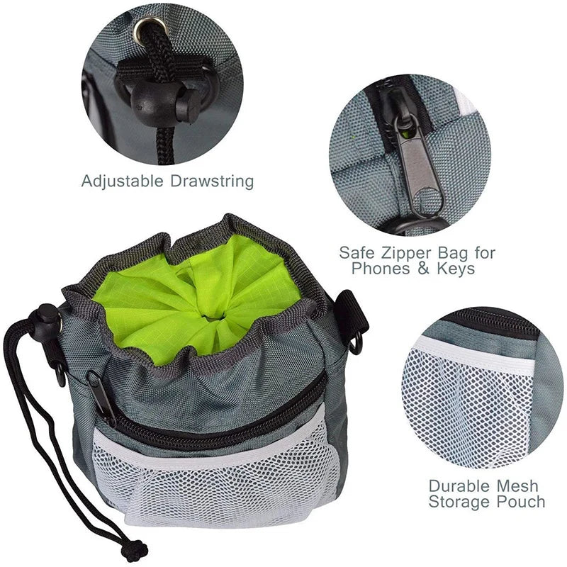Portable Dog Training Waist Bag Outdoor Treat Snack Bait Pet Feed Storage Pocket Pouch Food Reward Waist Bags Dog Training Bag PawsnHeart