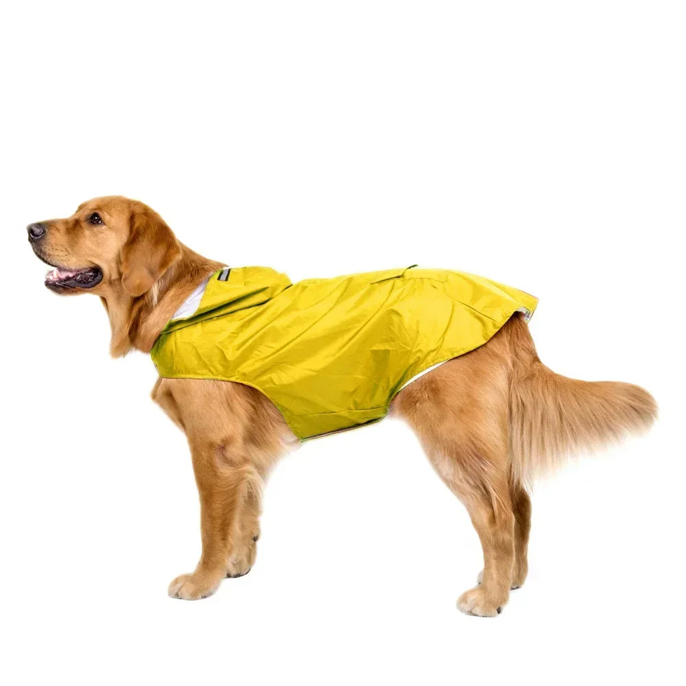 9 Sizes Dog Raincoat Small Medium Large Dogs Waterproof Hooded Jacket Rain Clothes with Reflective Stripe Outdoor Accessories PawsnHeart