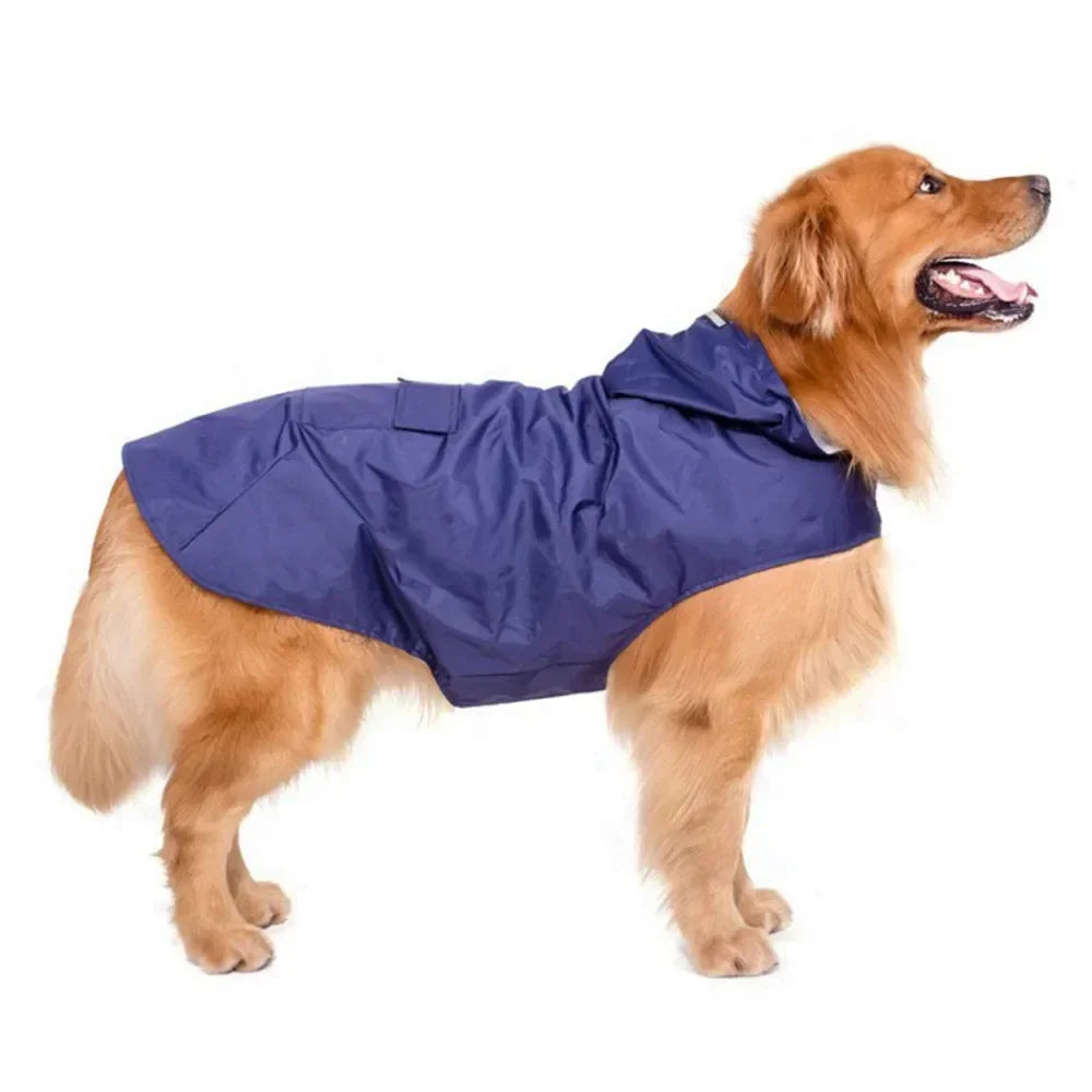 9 Sizes Dog Raincoat Small Medium Large Dogs Waterproof Hooded Jacket Rain Clothes with Reflective Stripe Outdoor Accessories PawsnHeart