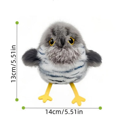 Fluttering and chirping bird cat toy