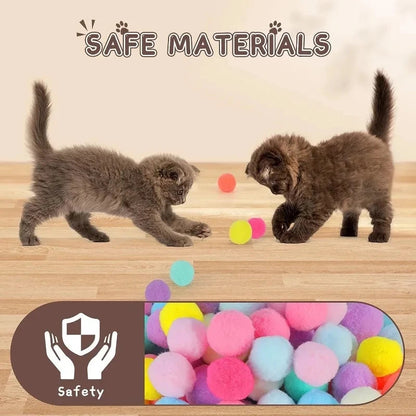 Cat Toys Interactive Launch Training Toy For Pet Kitten Creative Mini Shooting Gun Games Stretch Plush Ball Toys Pet Supplies PawsMagics