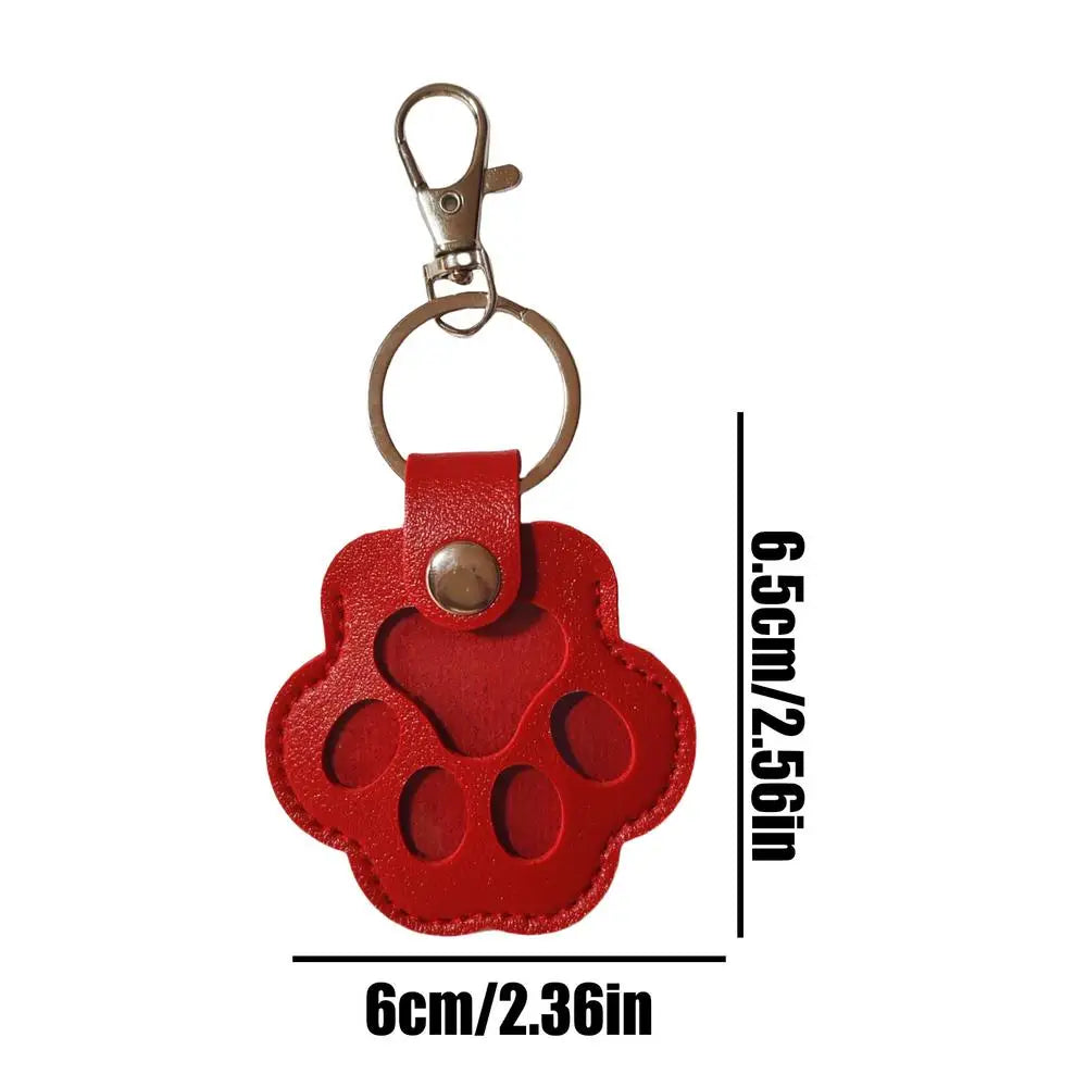 Pets Hair Storage Keychain Leather Paw Cat Puppy Keychains Hair Collector Pendant Keepsake Jewelry Charm Storage Collection Gift PawsnHeart