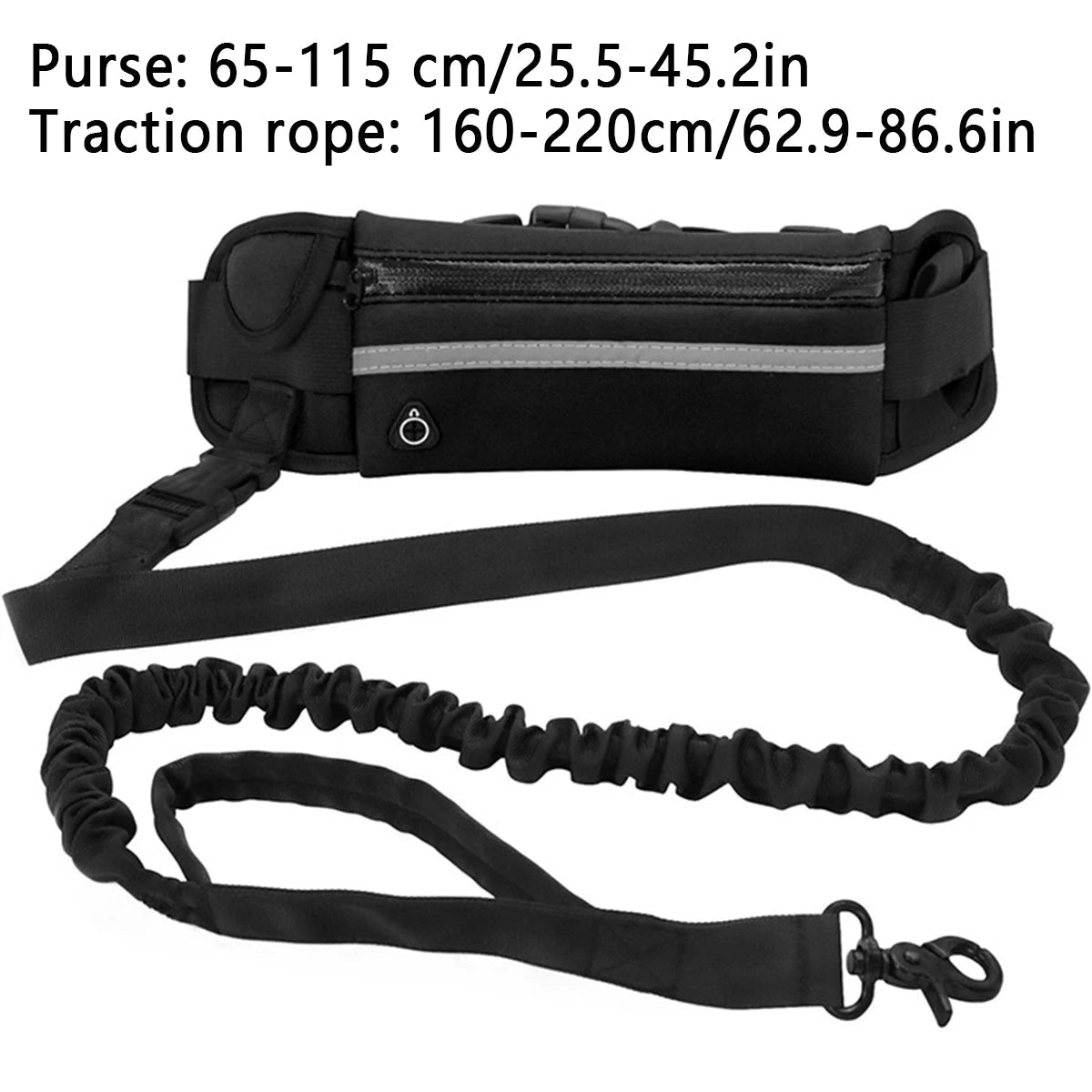 Hands Free Dog Leash Reflective Leash with Waist Bag Retractable Elastic Belt Dog Traction Rope for Running Walking Pet Products PawsnMagic